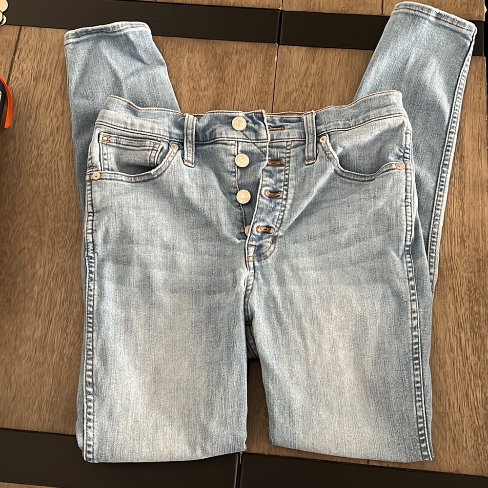 Madewell Light Wash 10” High-Rise Skinny Jeans Size 28